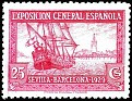 Spain 1929 Expo Sevilla Barcelona 25 CTS Rosa Edifil 440. 440. Subida por susofe